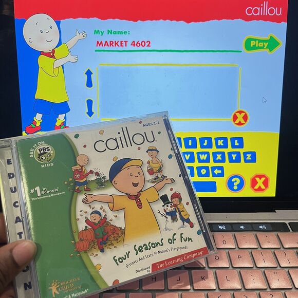 Caillou Four Seasons of Fun (CD ROM, 2002) Game PBS Kids Windows Macintosh WORKS - Picture 7 of 8